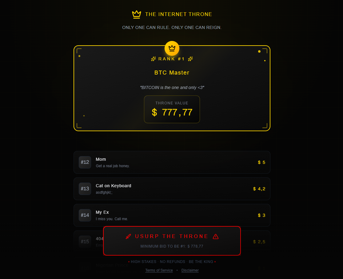 The Internet Throne